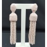 Licht roze tassel oorbellen