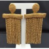 Goudkleurige waterval tassel oorbellen