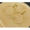 Vergulde oorbellen met ring groot