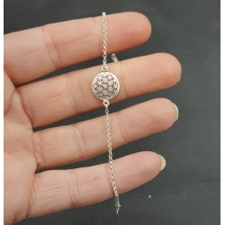 Zilver armband met ronde bedel
