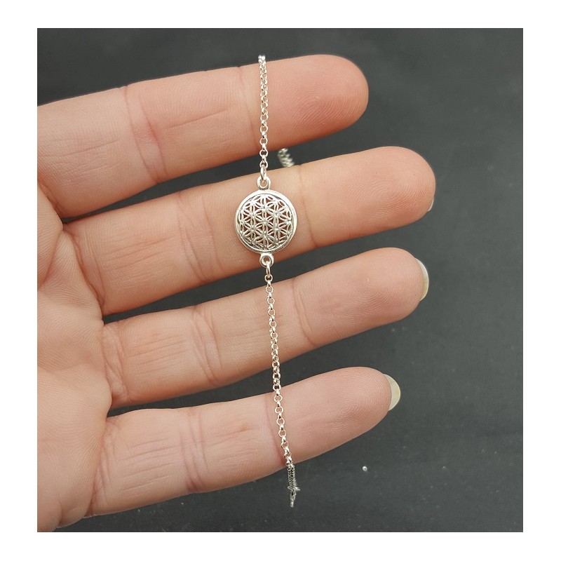Zilver armband met ronde bedel