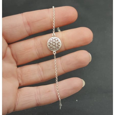 Zilver armband met ronde bedel