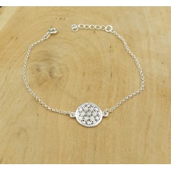 Zilver armband met ronde bedel