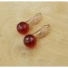 Oorbellen met grote ronde roze Toermalijn quartz