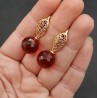Oorbellen met grote ronde roze Toermalijn quartz