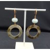 Oorbellen met Amazoniet en schelp