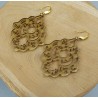 Oorbellen met bruine resin hanger