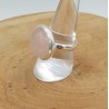 Zilveren ring gezet met ronde cabochon Rozenkwarts 18 mm