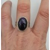 Zilveren ring gezet met Sugiliet in bewerkte setting 18 mm