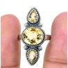 925 Sterling zilveren ring met Citrien maat 16.5 mm