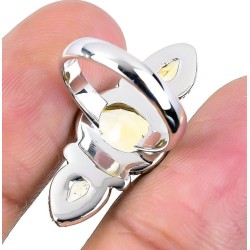 925 Sterling zilveren ring met Citrien maat 16.5 mm