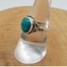 Zilveren ring gezet met ovale Turkoois 17 mm