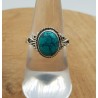 Zilveren ring gezet met ovale Turkoois 17 mm