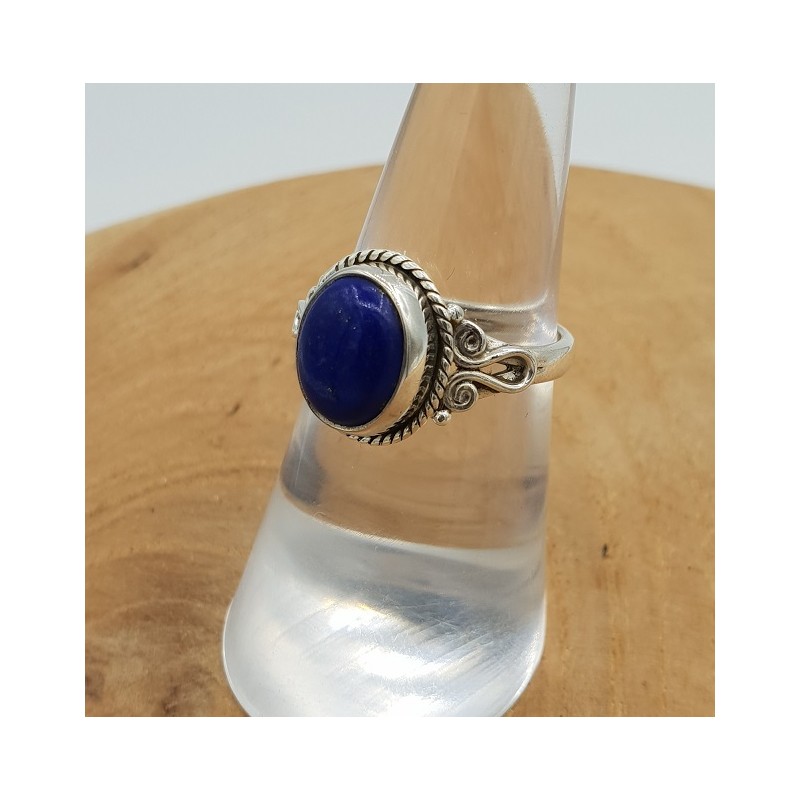 Zilveren ring gezet met Lapis Lazuli 16.5 mm