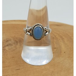 Zilveren ring gezet met Chalcedoon 18 mm