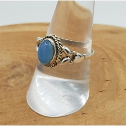 Zilveren ring gezet met Chalcedoon 18 mm
