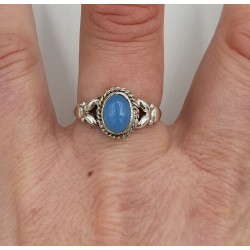 Zilveren ring gezet met Chalcedoon 18 mm