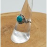 Zilveren ring met ronde Turkoois 16.5 mm