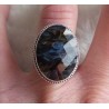 Zilveren ring met Pietersiet gezet in bewerkte setting 17.3 mm