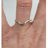 Zilveren V ring 17 of 18 mm