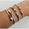 Zilveren armband bali style met lotus