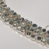 Zilveren edelsteen armband facet blauw Topaas stenen