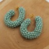 Glassberry creolen mint groene kristallen