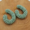 Glassberry creolen mint groene kristallen