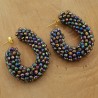 Glassberry creolen regenboog metallic kristallen