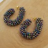 Glassberry creolen regenboog metallic kristallen