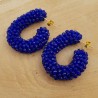 Glassberry creolen donker blauwe kristallen