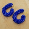 Glassberry creolen blauwe kristallen