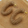 Glassberry creolen met champagne kleurige kristallen large