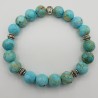 Stretch armband met turkoois blauw Sediment Jaspis