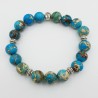 Stretch armband met blauw Sediment Jaspis
