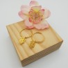 Vergulde creolen met hamsa hanger