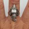Zilveren Ganesha olifant ring 18.5 mm