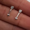 Zilveren pijl oorknopjes