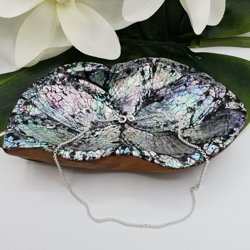Zilveren jasseron ketting 45 cm 2mm