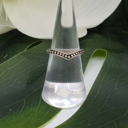 Zilveren V shape ring 17 mm