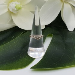 Zilveren V shape ring 17 mm