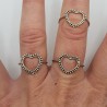 Zilveren open hart ring