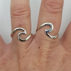 Zilveren wave ring