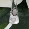 Zilveren ring met druppelvormige cabochon Maansteen 17.3 mm