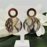 Oorbellen met ronde kant resin hanger