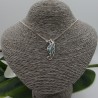 Zilveren hanger zeepaard gezet met Abalone schelp