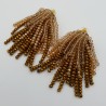 Vergulde waterval tassel oorbellen gold champagne
