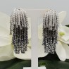 Vergulde waterval tassel oorbellen zilver