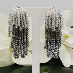 Vergulde waterval tassel oorbellen zilver