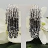 Vergulde waterval tassel oorbellen zilver